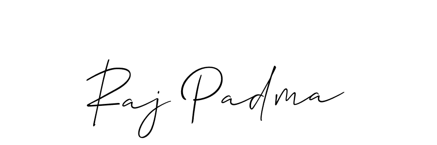 How to make Raj Padma signature? Allison_Script is a professional autograph style. Create handwritten signature for Raj Padma name. Raj Padma signature style 2 images and pictures png