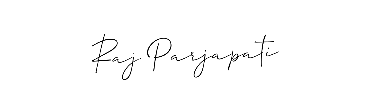 Design your own signature with our free online signature maker. With this signature software, you can create a handwritten (Allison_Script) signature for name Raj Parjapati. Raj Parjapati signature style 2 images and pictures png