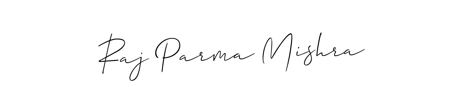 Also we have Raj Parma Mishra name is the best signature style. Create professional handwritten signature collection using Allison_Script autograph style. Raj Parma Mishra signature style 2 images and pictures png