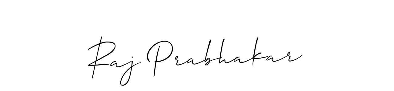if you are searching for the best signature style for your name Raj Prabhakar. so please give up your signature search. here we have designed multiple signature styles  using Allison_Script. Raj Prabhakar signature style 2 images and pictures png