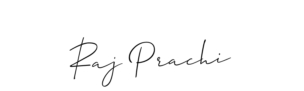 Use a signature maker to create a handwritten signature online. With this signature software, you can design (Allison_Script) your own signature for name Raj Prachi. Raj Prachi signature style 2 images and pictures png