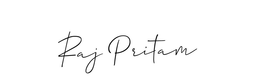 It looks lik you need a new signature style for name Raj Pritam. Design unique handwritten (Allison_Script) signature with our free signature maker in just a few clicks. Raj Pritam signature style 2 images and pictures png