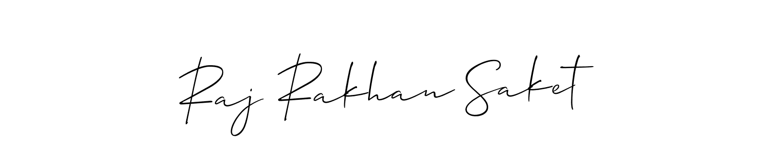 Allison_Script is a professional signature style that is perfect for those who want to add a touch of class to their signature. It is also a great choice for those who want to make their signature more unique. Get Raj Rakhan Saket name to fancy signature for free. Raj Rakhan Saket signature style 2 images and pictures png