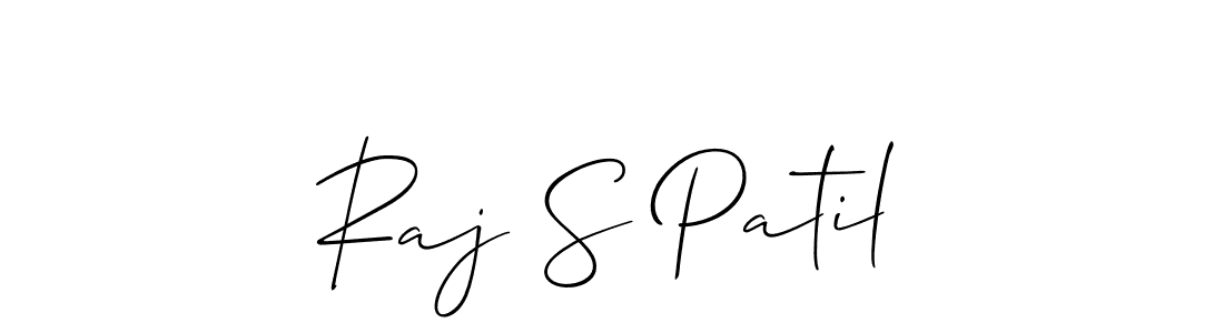 How to make Raj S Patil name signature. Use Allison_Script style for creating short signs online. This is the latest handwritten sign. Raj S Patil signature style 2 images and pictures png