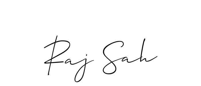 Also You can easily find your signature by using the search form. We will create Raj Sah name handwritten signature images for you free of cost using Allison_Script sign style. Raj Sah signature style 2 images and pictures png