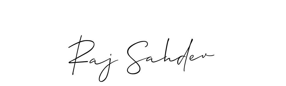 Create a beautiful signature design for name Raj Sahdev. With this signature (Allison_Script) fonts, you can make a handwritten signature for free. Raj Sahdev signature style 2 images and pictures png