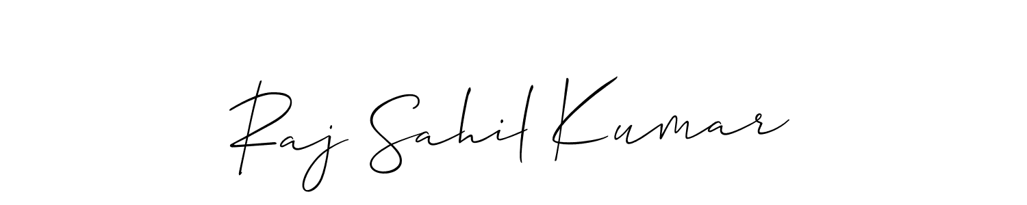 Design your own signature with our free online signature maker. With this signature software, you can create a handwritten (Allison_Script) signature for name Raj Sahil Kumar. Raj Sahil Kumar signature style 2 images and pictures png