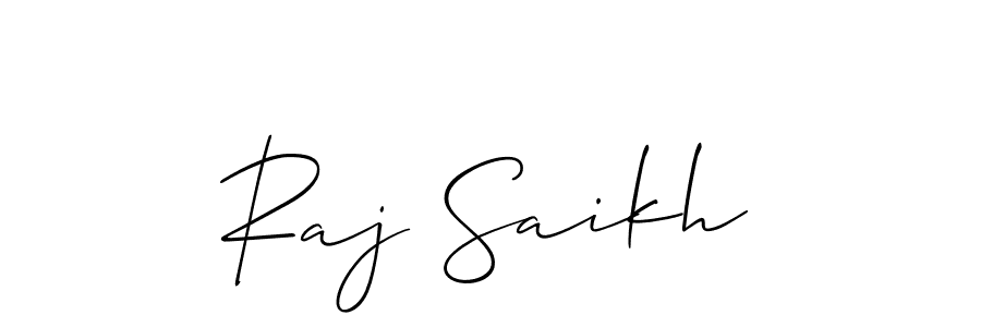 Create a beautiful signature design for name Raj Saikh. With this signature (Allison_Script) fonts, you can make a handwritten signature for free. Raj Saikh signature style 2 images and pictures png