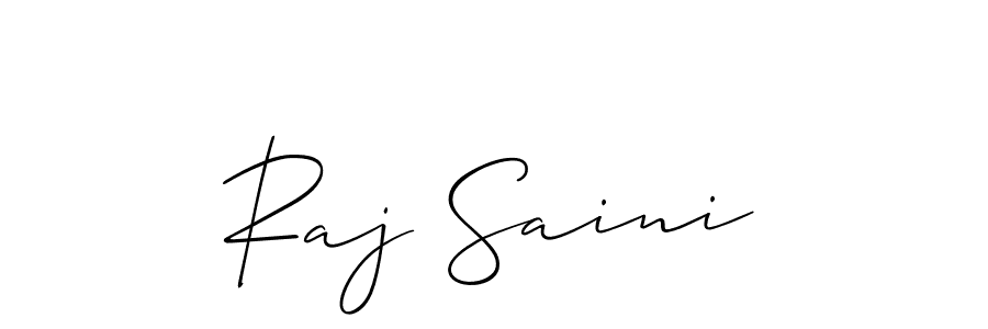 Create a beautiful signature design for name Raj Saini. With this signature (Allison_Script) fonts, you can make a handwritten signature for free. Raj Saini signature style 2 images and pictures png