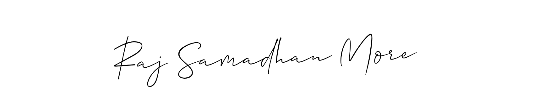 Make a beautiful signature design for name Raj Samadhan More. With this signature (Allison_Script) style, you can create a handwritten signature for free. Raj Samadhan More signature style 2 images and pictures png