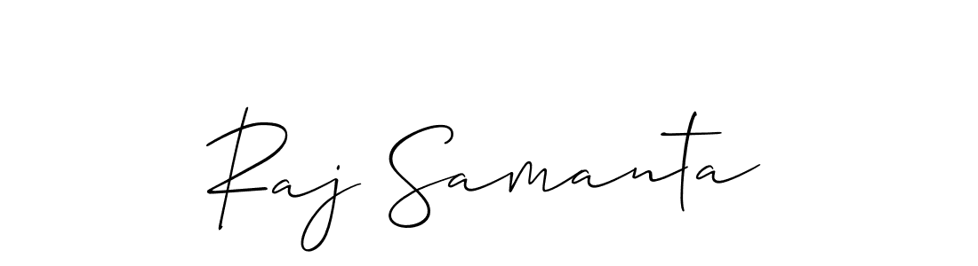 Make a beautiful signature design for name Raj Samanta. With this signature (Allison_Script) style, you can create a handwritten signature for free. Raj Samanta signature style 2 images and pictures png