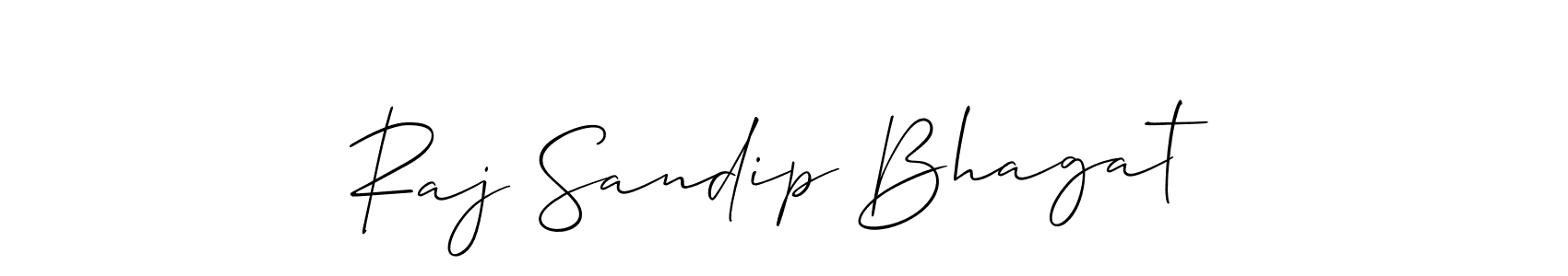 Raj Sandip Bhagat stylish signature style. Best Handwritten Sign (Allison_Script) for my name. Handwritten Signature Collection Ideas for my name Raj Sandip Bhagat. Raj Sandip Bhagat signature style 2 images and pictures png