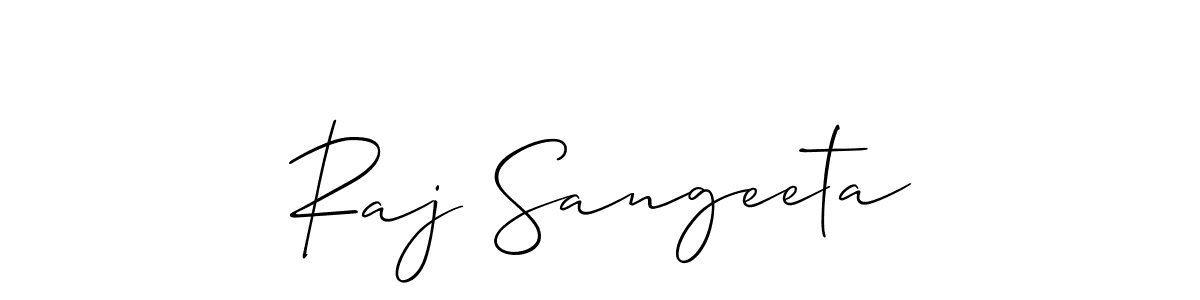 Make a short Raj Sangeeta signature style. Manage your documents anywhere anytime using Allison_Script. Create and add eSignatures, submit forms, share and send files easily. Raj Sangeeta signature style 2 images and pictures png
