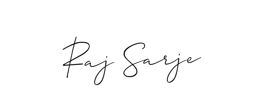 Make a short Raj Sarje signature style. Manage your documents anywhere anytime using Allison_Script. Create and add eSignatures, submit forms, share and send files easily. Raj Sarje signature style 2 images and pictures png