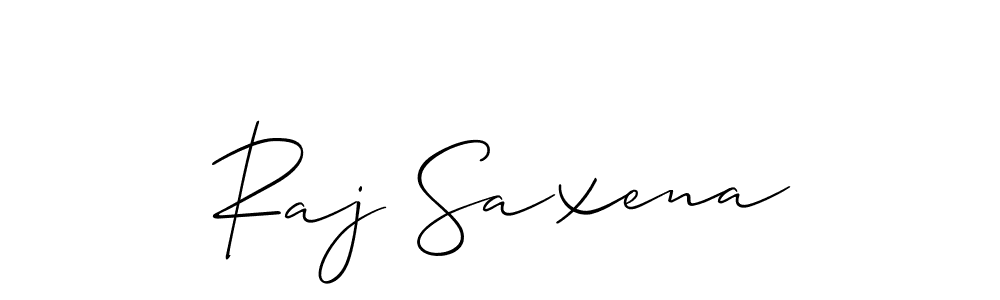 Design your own signature with our free online signature maker. With this signature software, you can create a handwritten (Allison_Script) signature for name Raj Saxena. Raj Saxena signature style 2 images and pictures png