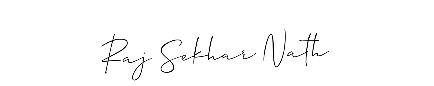 How to make Raj Sekhar Nath signature? Allison_Script is a professional autograph style. Create handwritten signature for Raj Sekhar Nath name. Raj Sekhar Nath signature style 2 images and pictures png