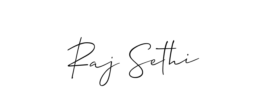 Design your own signature with our free online signature maker. With this signature software, you can create a handwritten (Allison_Script) signature for name Raj Sethi. Raj Sethi signature style 2 images and pictures png