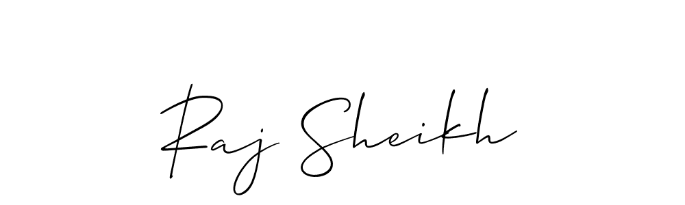 How to make Raj Sheikh signature? Allison_Script is a professional autograph style. Create handwritten signature for Raj Sheikh name. Raj Sheikh signature style 2 images and pictures png