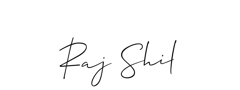 Make a beautiful signature design for name Raj Shil. With this signature (Allison_Script) style, you can create a handwritten signature for free. Raj Shil signature style 2 images and pictures png