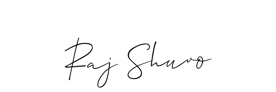 How to Draw Raj Shuvo signature style? Allison_Script is a latest design signature styles for name Raj Shuvo. Raj Shuvo signature style 2 images and pictures png