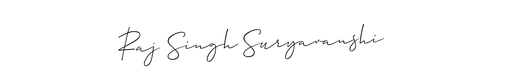 Also You can easily find your signature by using the search form. We will create Raj Singh Suryavanshi name handwritten signature images for you free of cost using Allison_Script sign style. Raj Singh Suryavanshi signature style 2 images and pictures png