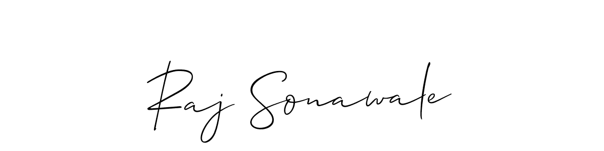 You should practise on your own different ways (Allison_Script) to write your name (Raj Sonawale) in signature. don't let someone else do it for you. Raj Sonawale signature style 2 images and pictures png