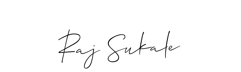 Make a beautiful signature design for name Raj Sukale. With this signature (Allison_Script) style, you can create a handwritten signature for free. Raj Sukale signature style 2 images and pictures png