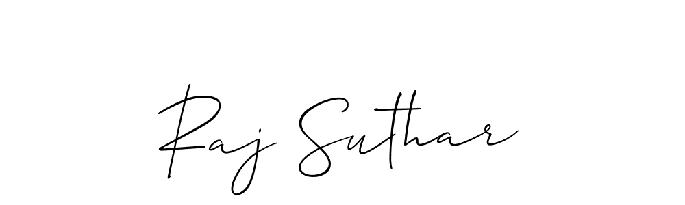 Make a short Raj Suthar signature style. Manage your documents anywhere anytime using Allison_Script. Create and add eSignatures, submit forms, share and send files easily. Raj Suthar signature style 2 images and pictures png