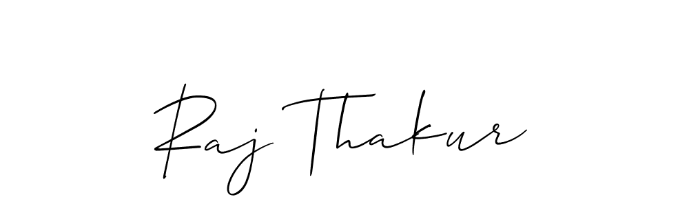 Use a signature maker to create a handwritten signature online. With this signature software, you can design (Allison_Script) your own signature for name Raj Thakur. Raj Thakur signature style 2 images and pictures png