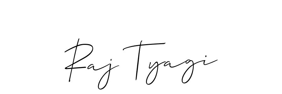 Also we have Raj Tyagi name is the best signature style. Create professional handwritten signature collection using Allison_Script autograph style. Raj Tyagi signature style 2 images and pictures png