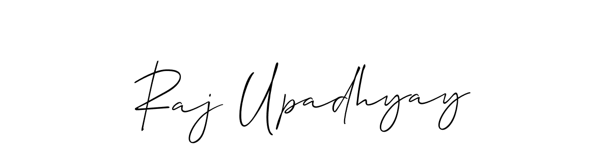 Make a beautiful signature design for name Raj Upadhyay. With this signature (Allison_Script) style, you can create a handwritten signature for free. Raj Upadhyay signature style 2 images and pictures png