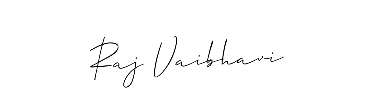 Design your own signature with our free online signature maker. With this signature software, you can create a handwritten (Allison_Script) signature for name Raj Vaibhavi. Raj Vaibhavi signature style 2 images and pictures png