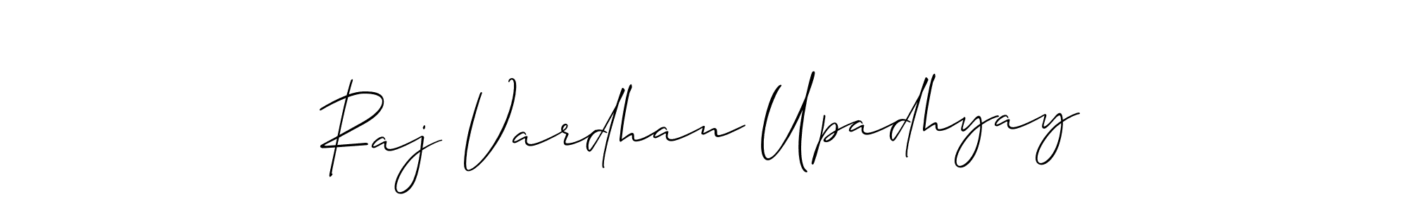 Allison_Script is a professional signature style that is perfect for those who want to add a touch of class to their signature. It is also a great choice for those who want to make their signature more unique. Get Raj Vardhan Upadhyay name to fancy signature for free. Raj Vardhan Upadhyay signature style 2 images and pictures png
