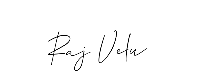 Raj Velu stylish signature style. Best Handwritten Sign (Allison_Script) for my name. Handwritten Signature Collection Ideas for my name Raj Velu. Raj Velu signature style 2 images and pictures png