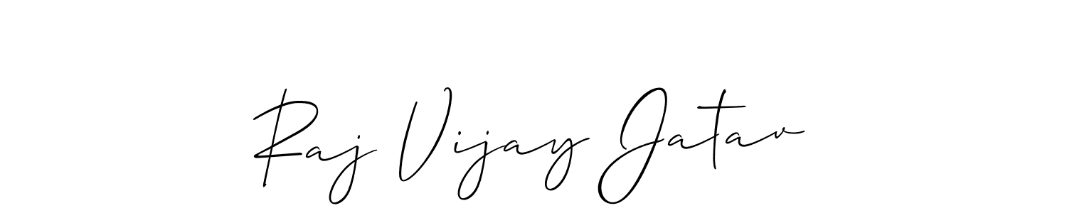 Create a beautiful signature design for name Raj Vijay Jatav. With this signature (Allison_Script) fonts, you can make a handwritten signature for free. Raj Vijay Jatav signature style 2 images and pictures png