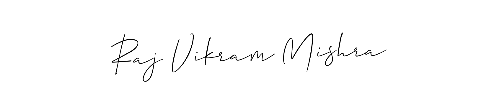 Make a beautiful signature design for name Raj Vikram Mishra. With this signature (Allison_Script) style, you can create a handwritten signature for free. Raj Vikram Mishra signature style 2 images and pictures png