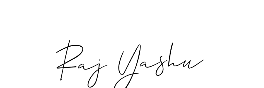 Design your own signature with our free online signature maker. With this signature software, you can create a handwritten (Allison_Script) signature for name Raj Yashu. Raj Yashu signature style 2 images and pictures png