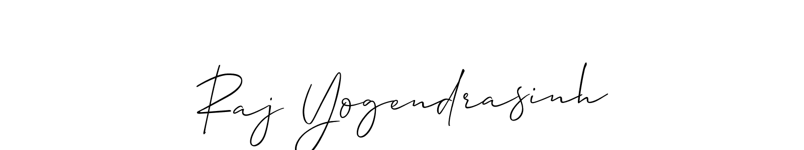 The best way (Allison_Script) to make a short signature is to pick only two or three words in your name. The name Raj Yogendrasinh include a total of six letters. For converting this name. Raj Yogendrasinh signature style 2 images and pictures png