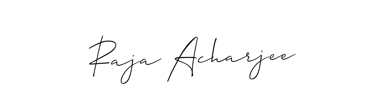 How to Draw Raja Acharjee signature style? Allison_Script is a latest design signature styles for name Raja Acharjee. Raja Acharjee signature style 2 images and pictures png