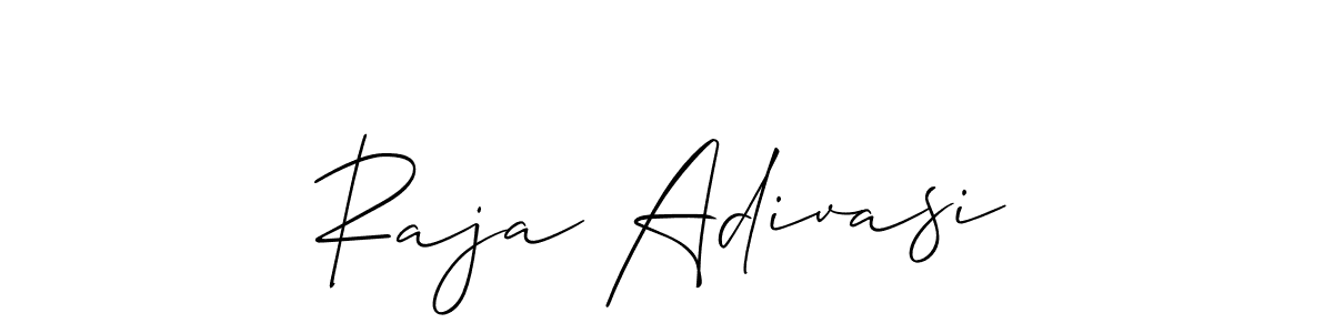 Best and Professional Signature Style for Raja Adivasi. Allison_Script Best Signature Style Collection. Raja Adivasi signature style 2 images and pictures png