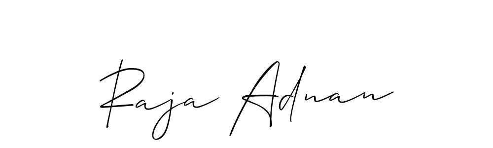 Design your own signature with our free online signature maker. With this signature software, you can create a handwritten (Allison_Script) signature for name Raja Adnan. Raja Adnan signature style 2 images and pictures png