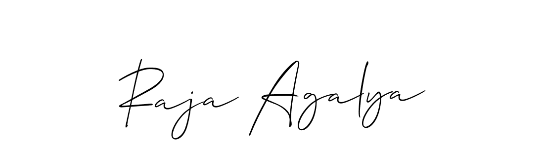 You can use this online signature creator to create a handwritten signature for the name Raja Agalya. This is the best online autograph maker. Raja Agalya signature style 2 images and pictures png