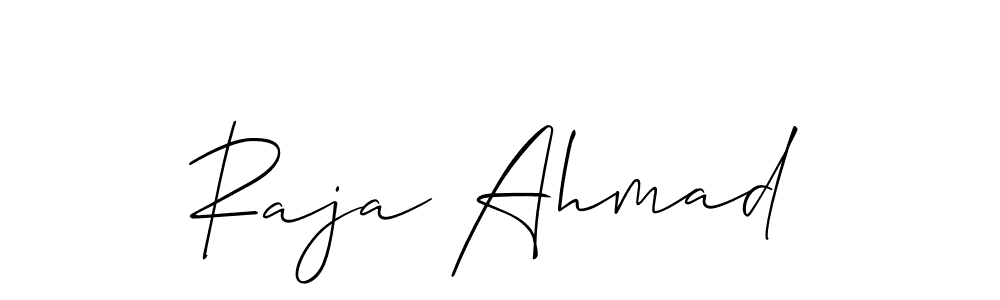 Similarly Allison_Script is the best handwritten signature design. Signature creator online .You can use it as an online autograph creator for name Raja Ahmad. Raja Ahmad signature style 2 images and pictures png