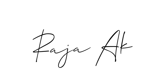 Allison_Script is a professional signature style that is perfect for those who want to add a touch of class to their signature. It is also a great choice for those who want to make their signature more unique. Get Raja Ak name to fancy signature for free. Raja Ak signature style 2 images and pictures png