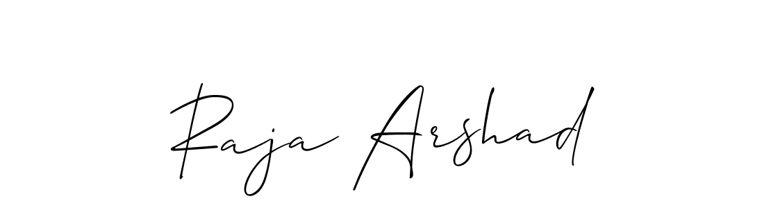 Raja Arshad stylish signature style. Best Handwritten Sign (Allison_Script) for my name. Handwritten Signature Collection Ideas for my name Raja Arshad. Raja Arshad signature style 2 images and pictures png