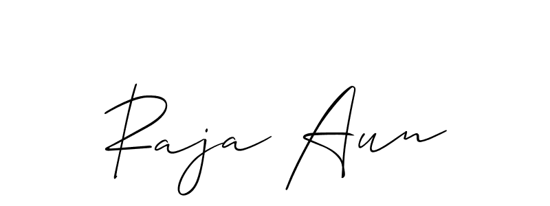 Best and Professional Signature Style for Raja Aun. Allison_Script Best Signature Style Collection. Raja Aun signature style 2 images and pictures png