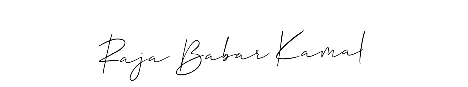 It looks lik you need a new signature style for name Raja Babar Kamal. Design unique handwritten (Allison_Script) signature with our free signature maker in just a few clicks. Raja Babar Kamal signature style 2 images and pictures png