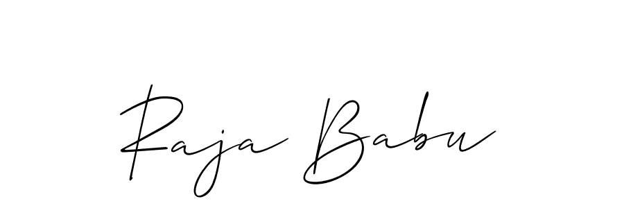 Design your own signature with our free online signature maker. With this signature software, you can create a handwritten (Allison_Script) signature for name Raja Babu. Raja Babu signature style 2 images and pictures png