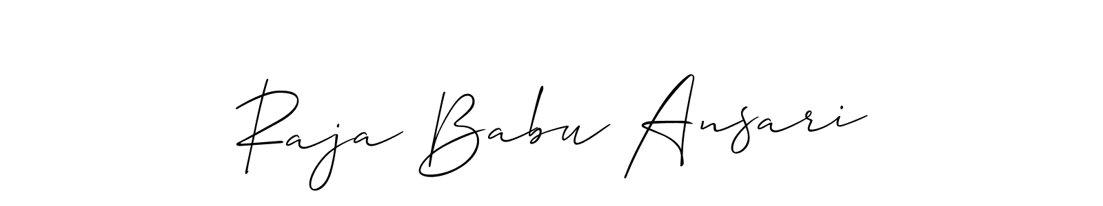 Design your own signature with our free online signature maker. With this signature software, you can create a handwritten (Allison_Script) signature for name Raja Babu Ansari. Raja Babu Ansari signature style 2 images and pictures png