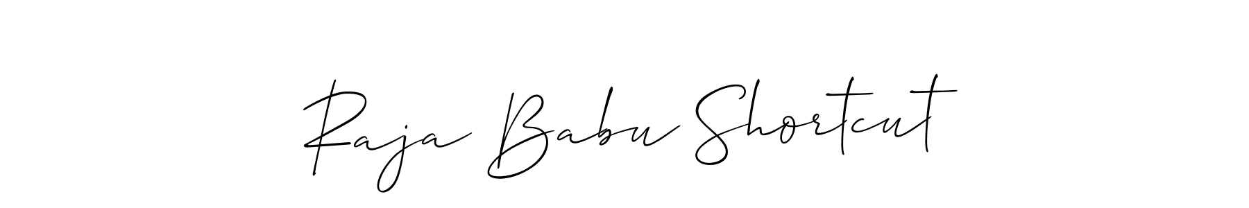 You should practise on your own different ways (Allison_Script) to write your name (Raja Babu Shortcut) in signature. don't let someone else do it for you. Raja Babu Shortcut signature style 2 images and pictures png